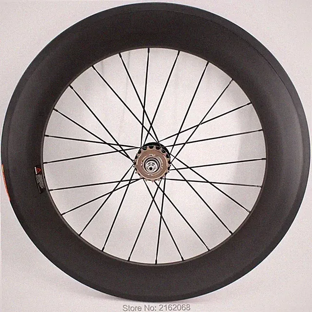 700C Carbon Road Track Fixed Gear Bike Wheelsets Clincher 23/25mm Width Wheels