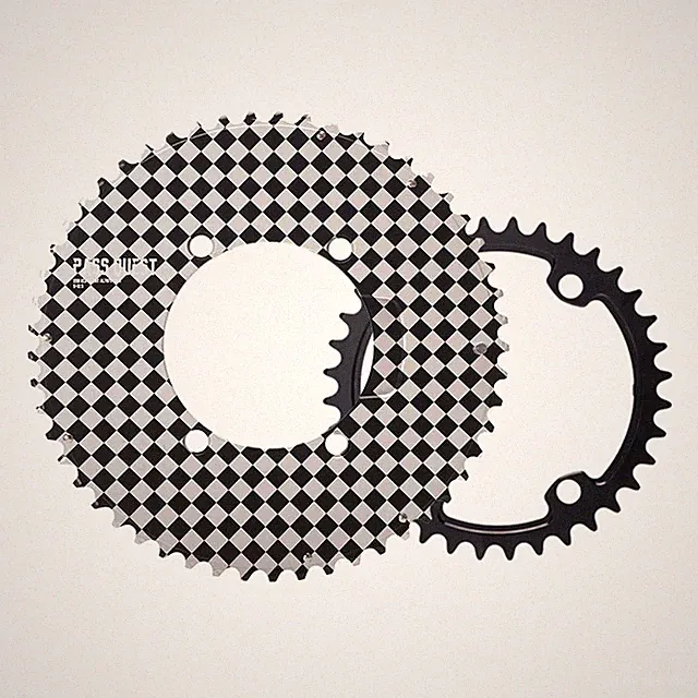 Checkerboard Appearance Road Bicycle 11-12 Speeds Chainrings for Gravel Bicycle