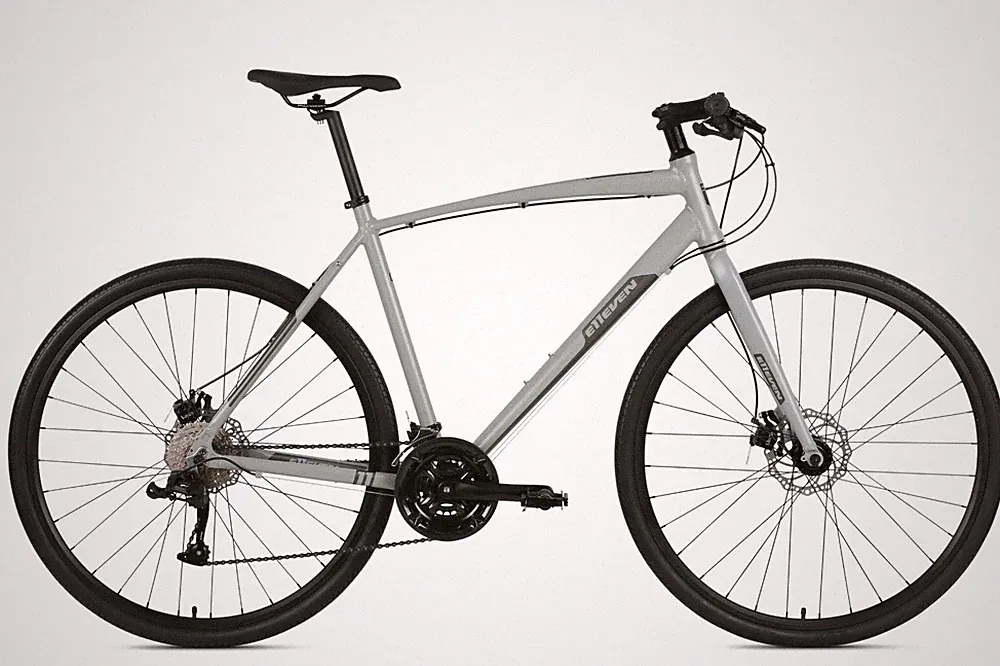 E11EVEN FITNESS HYBRID BICYCLE SIZE LARGE, GREY