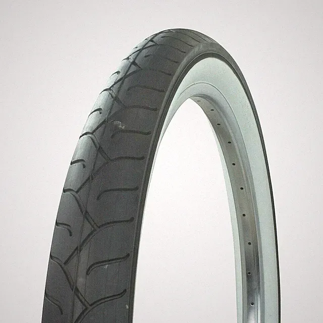 FAT Bicycle Tire 20" x 3.0 SLICK White-Side Wall Cruiser Chopper E-Bikes