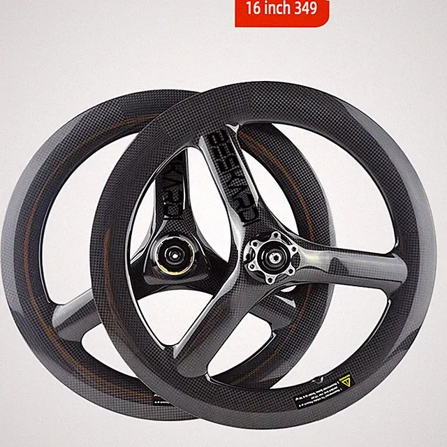Folding Bicycle 16inch 349 11 Speed Carbon Wheels 6 Bolts Disc Brake Wheelset