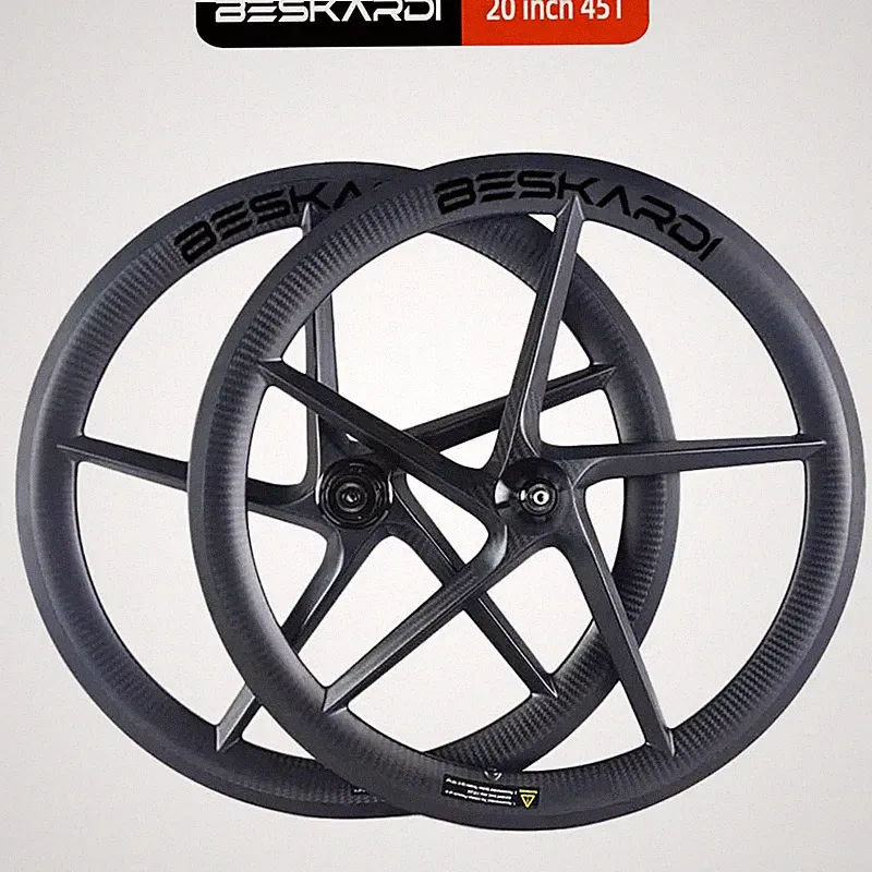 Folding Bicycle Carbon Wheelset 20 Inch 451 5 Sopke 11 Speed Rim Disc Brake