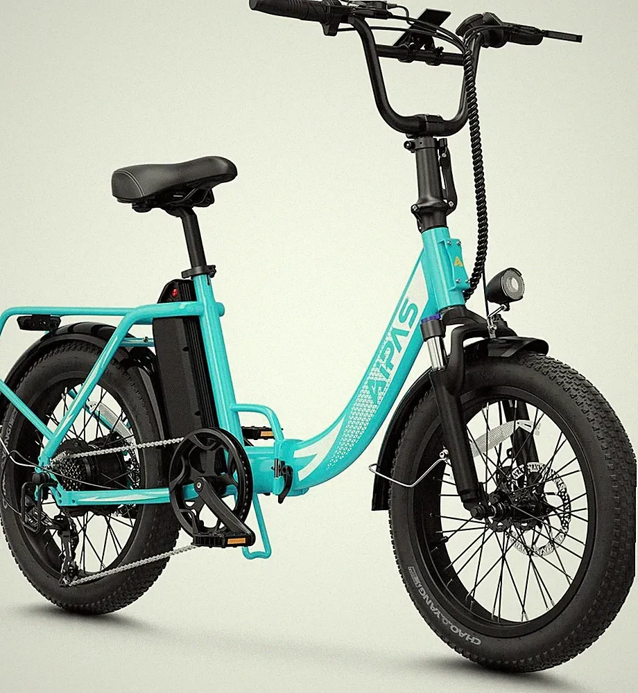 Folding Electric Bicycle 1100W Peak 11Ah 20inch e-Bike Full Suspension 7-Speed