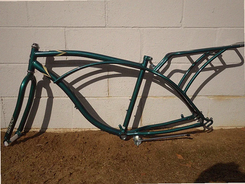 Huffy beach cruiser frame 26" Mens Green Regatta Panama jack style rack Euro BB