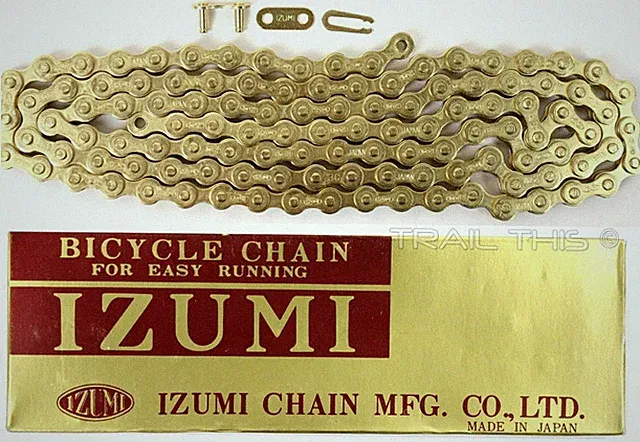 Izumi Gold 1/8" 116L Single-Speed BMX Track Fixed Gear Bicycle Chain