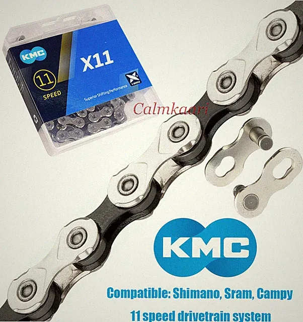 KMC X11 11-Speed Stretch-Proof Bike Chain 118L X11.93 Fit For Campy SRAM Shimano
