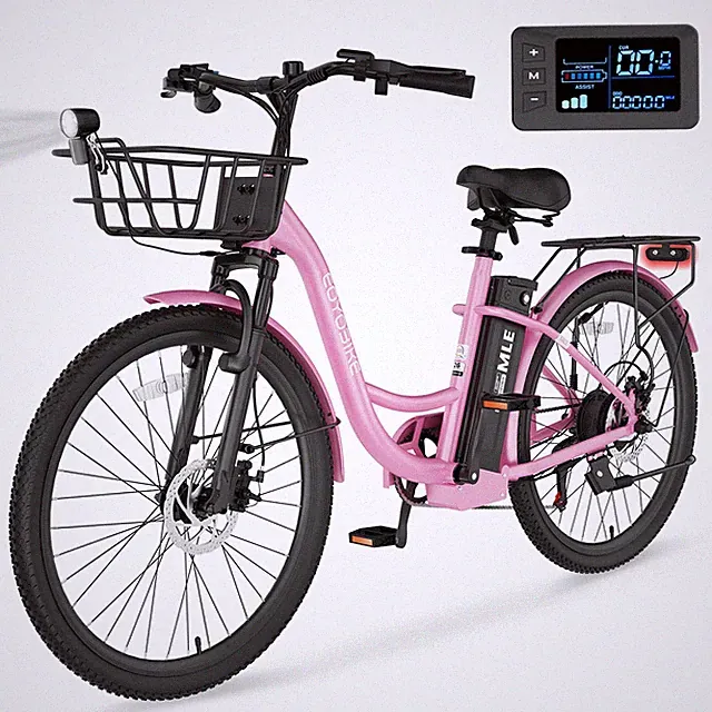 NAIZEA 24" Electric Bike for Adult 700W Peak Power Aluminum City Commuter EBikes