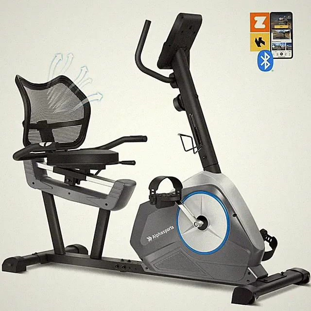 Recumbent Exercise Bike 16-Level Resistance Magnetic Stationary Bike LCD Monitor