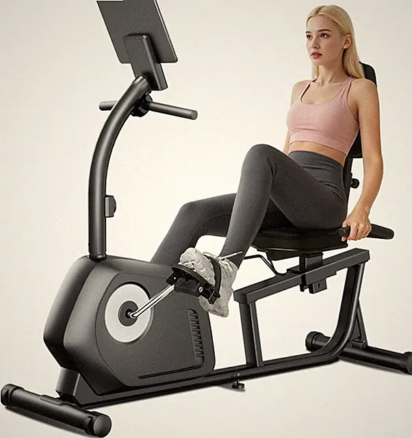 Recumbent Exercise Bike Magnetic Staionary Bikes for Home with 16-level