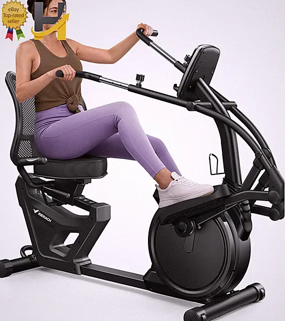 Recumbent Exercise Bike w/Smart Bluetooth & Exclusive App LCD Heart Rate Handle
