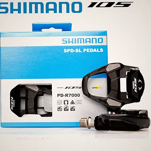 Shimano 105 PD-R7000 SPD-SL Road Bike Clipless Pedals with SH11 Cleats 9/16"