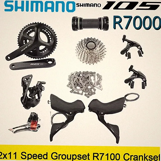 Shimano 105 R7000 2x11 Speed Road Bike Full Groupset R7100 Crank Rim Shift Brake