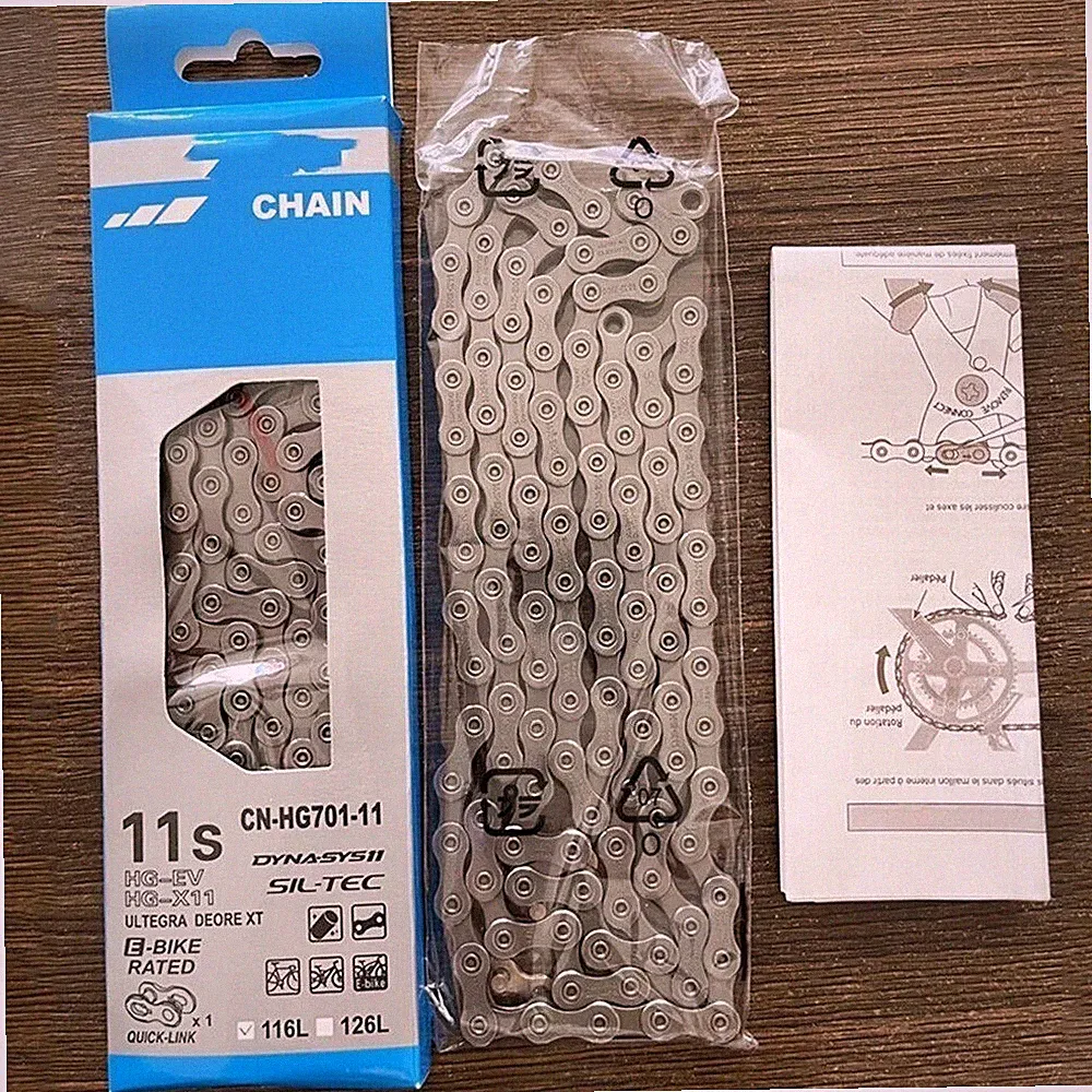 Shuimao Ultegra Deore XT HG701 11 Speed Bike Bicycle Chain MTB E-Bike 116 Links