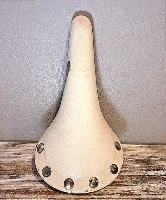 Vintage San Marco Regal saddle mtb mountain bike seat road rivets white tour