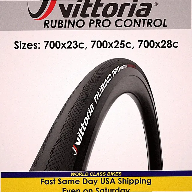 Vittoria Rubino Pro Control G2.0 700x23c 25c 28c Black Folding Road Bicycle Tire