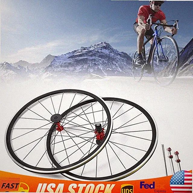 Wheels Road Bicycle Front & Rear Bike Wheelset Set 7-11 speed C/V Brake 700C USA